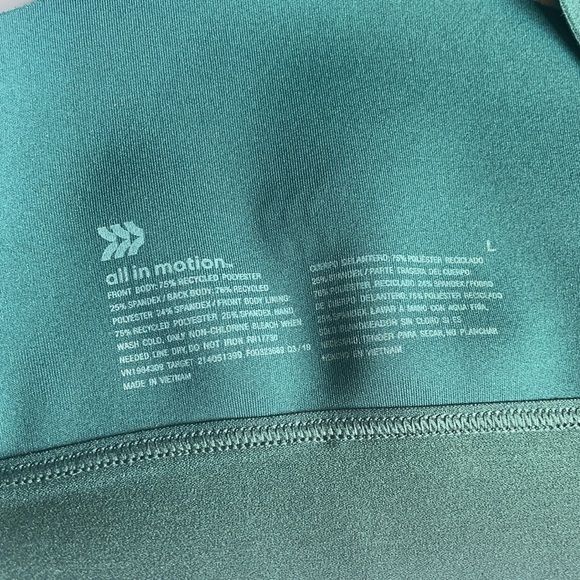 Green Sports Bra Large all in motion - Picture 5 of 5